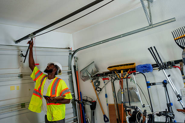 Professional Garage Door technician working in Baldwin, MI